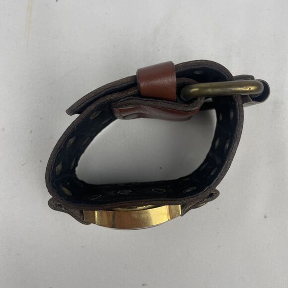 Texas Instruments Model 401 Men\'s LED Watch Leather Belt Strap ~ Parts / Repair